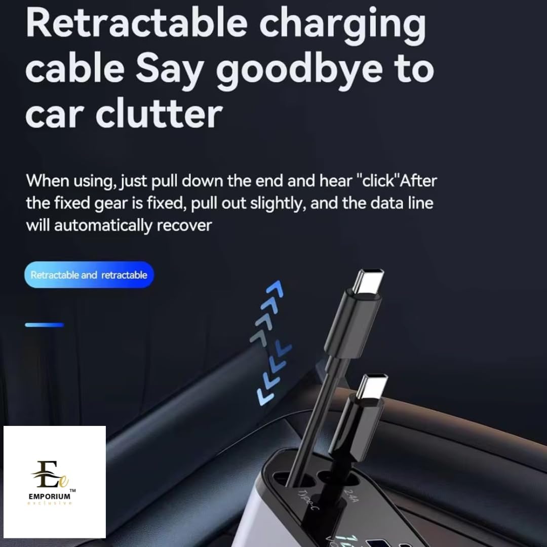 4-in-1 Car Phone Charger | 120W Fast Charger for Car