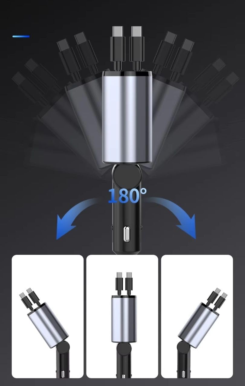 4-in-1 Car Phone Charger | 120W Fast Charger for Car