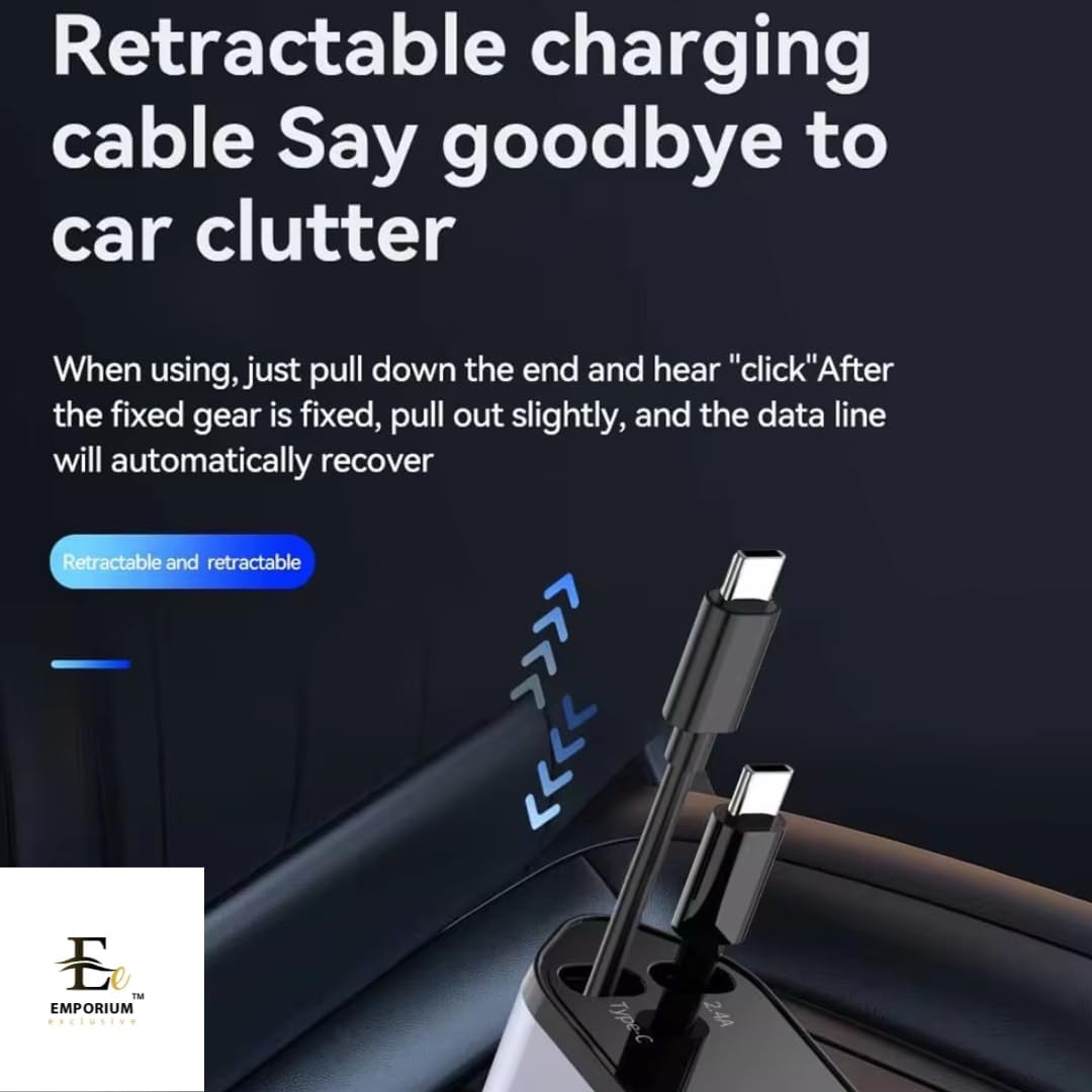 4-in-1 Car Phone Charger | 120W Fast Charger for Car