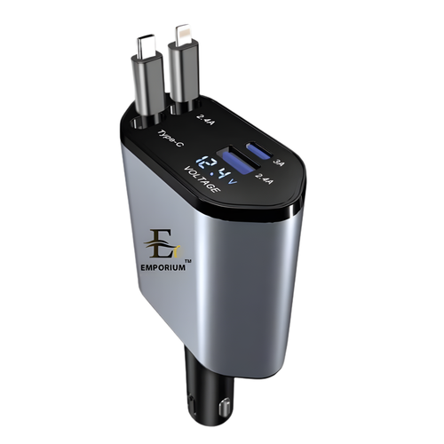 4-in-1 Car Phone Charger | 120W Fast Charger for Car